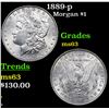 Image 1 : 1889-p Morgan Dollar $1 Grades Select Unc