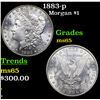 Image 1 : 1883-p Morgan Dollar $1 Grades GEM Unc