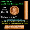 Image 1 : Shotgun Lincoln 1c roll, 1961-d 50 pcs Brandt Wrapper