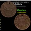 1954 India 1 Pice 1p KM-1.4 Grades AU Details