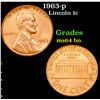 Image 1 : 1963-p Lincoln Cent 1c Grades Choice Unc BN