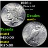 Image 1 : 1926-s Peace Dollar $1 Grades Select+ Unc
