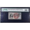 Image 2 : 1870's US Fractional Currency 15¢ Fourth Issue Fr-1269 Blue Right End Bust of Columbia Graded au58 B