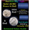 ***Auction Highlight*** AU/BU Slider Chemical Bank Shotgun Peace $1 Roll 1924 & S Ends Virtually UNC