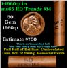 Shotgun Lincoln 1c roll, 1960-p 50 pcs The First Pennsylvania Banking & Trust Co. Wrapper