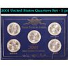 Image 1 : 2001 United States Quarters Set - 5 pc
