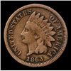 Image 2 : 1863 Indian Cent 1c Grades f+