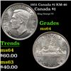 1951 Canada $1 Canada Dollar KM-46 $1 Grades Choice Unc