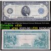 1918 Large Size $5 Blue Seal National Currency Richmond, VA Fr-863A Grades vf++