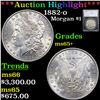 Image 1 : ***Auction Highlight*** 1882-o Morgan Dollar $1 Graded ms65+ By SEGS (fc)