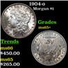 Image 1 : 1904-o Morgan Dollar $1 Grades GEM+ Unc