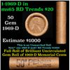 Image 1 : Shotgun Lincoln 1c roll, 1969-d 50 pcs Brandt Wrapper