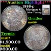 ***Auction Highlight*** 1886-p Morgan Dollar $1 Graded ms66+ By SEGS (fc)