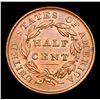 Image 3 : 1835 Classic Head half cent 1/2c Graded ms62 bn By SEGS