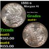 Image 1 : 1881-s Morgan Dollar $1 Grades Choice+ Unc