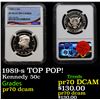 Image 1 : Proof NGC 1989-s Kennedy Half Dollar TOP POP! 50c Graded pr70 dcam By NGC