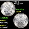 Image 1 : 1889-p Morgan Dollar $1 Grades Choice Unc