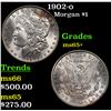 Image 1 : 1902-o Morgan Dollar $1 Grades GEM+ Unc
