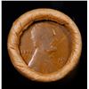 Image 2 : Mixed small cents 1c orig shotgun roll, 1917-d Wheat Cent, 1864 Indian Cent other end, Brinks Wrappe