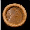 Image 2 : Mixed small cents 1c orig shotgun roll, 1918-d Wheat Cent, 1883 Indian Cent other end, Brinks Wrappe