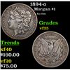 1894-o Morgan Dollar $1 Grades vf+
