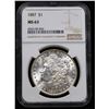 Image 2 : NGC 1887-p Morgan Dollar $1 Graded ms63 By NGC