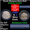 Image 1 : Buffalo Nickel Shotgun Roll in Old Bank Style 'Bell Telephone'  Wrapper 1920 & S Mint Ends