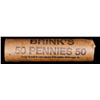 Image 4 : Mixed small cents 1c orig shotgun roll, 1919-d Wheat Cent, 1862 Indian Cent other end, Brinks Wrappe