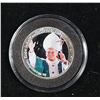 Image 2 : Pope John Paul II Colorized JFK Half Dollar - Morgan Mint w/ Certificate Kennedy Half Dollar 50c Gra
