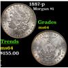 Image 1 : 1887-p Morgan Dollar $1 Grades Choice Unc