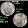 Image 1 : 1889-p Morgan Dollar $1 Grades Choice Unc