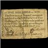 Image 1 : 1771 North Carolina 5 Shilling Colonial Note (COI-3809)