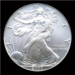 2007 Silver Eagle Graded GEM MS70 Rare FIRST DAY (COI-4066)