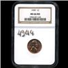 Image 2 : 1959 US Lincoln Cent Coin NGC MS66 Red (COI-4248)