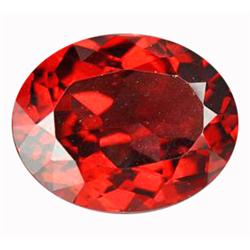 3.25ct Huge Rare Oval Cut Red Orange Natural Rhodolite Garnet VVS (GEM-12114)