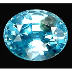 1.57ct Top AAA Oval Cut Blue Green Zircon VS (GEM-12189)