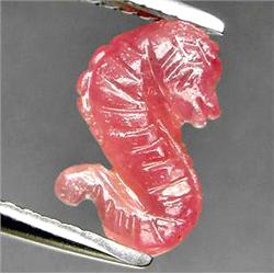 2.40ct Hand Carved Pink Ruby Seahorse (GEM-12239)
