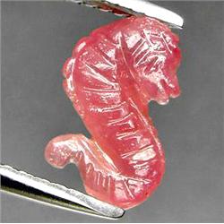 2.40ct Hand Carved Pink Ruby Seahorse (GEM-12239)