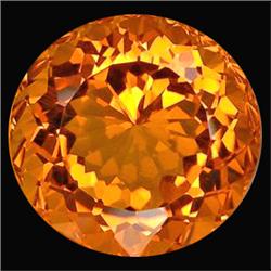 21.25ct Genuine  Round Madeira Citrine FLAWLESS (GEM-13179)