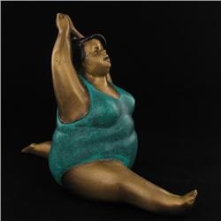 Brass Yoga Woman Statue Split (CLB-541)