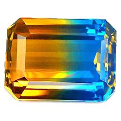 22.60ct Flaming Octagon Bi Color Citrine FLAWLESS (GEM-12708)