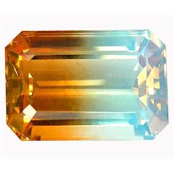 16.68ct Premium Emerald Cut Bi Color Brazil Citrine (GEM-14485)