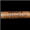 Image 4 : Mixed small cents 1c orig shotgun roll, 1918-d Wheat Cent, 1889 Indian Cent other end, Brinks Wrappe