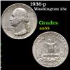 Image 1 : 1936-p Washington Quarter 25c Grades Choice AU
