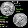 Image 1 : 1927-p Peace Dollar $1 Grades Select Unc