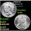 Image 1 : 1934-d Peace Dollar $1 Grades Select Unc
