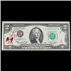 Image 2 : 1976 $2 Federal Reserve Note 1st Day of Issue, with Stamp (New York, NY) Grades Gem CU
