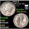Image 1 : 1921-d Mercury Dime 10c Graded vf30 details By SEGS