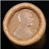 Image 2 : Mixed small cents 1c orig shotgun roll, 1917-d Wheat Cent, 1889 Indian Cent other end, Brinks Wrappe