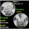 Image 1 : 1881-s Morgan Dollar $1 Grades GEM+ Unc